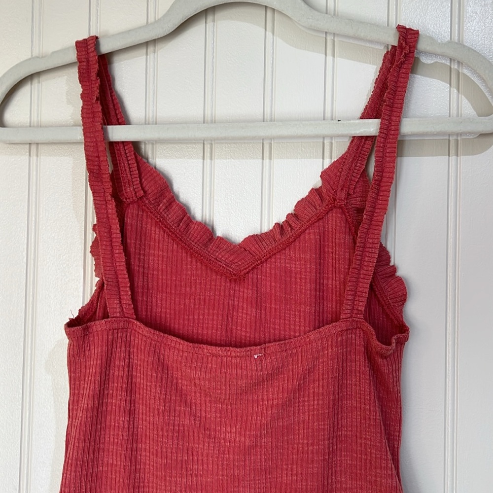 POL women’s Ribbed Ruffle Cami Bodysuit NWOT - Picture 6 of 11